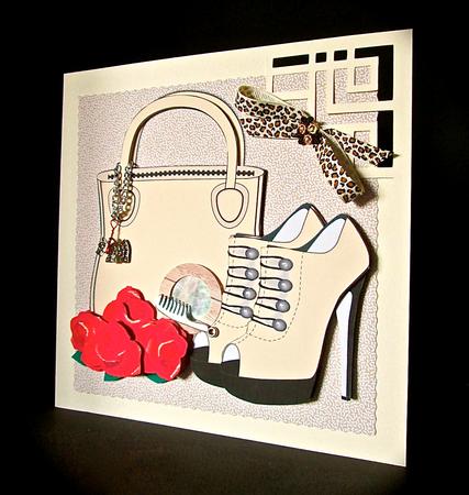 Handbag, Shoes & Red Roses Mini Kit Insert by Cynthia Massey