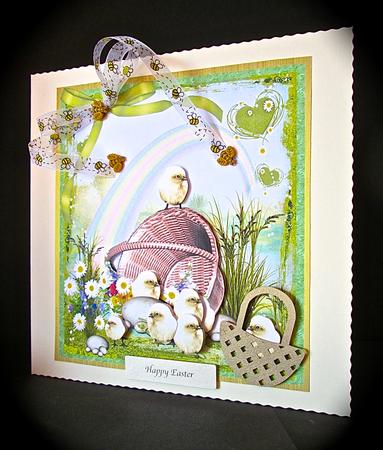 Lovely Little Easter Chicks in the Basket by Cynthia Massey