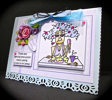Stella is Getting Some Action Quick Card by Cynthia Massey