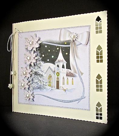 Silent Night 7 x 7 Card Front by Cynthia Massey