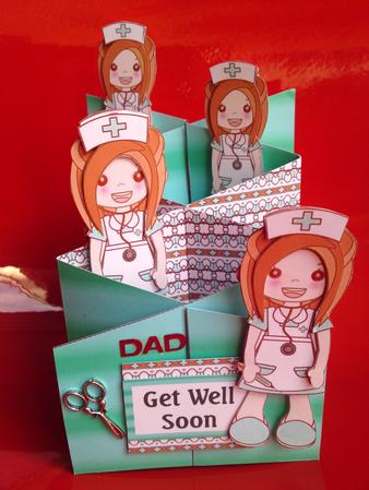 Nurse Get Well Soon Cascade Card Kit by Cynthia Massey