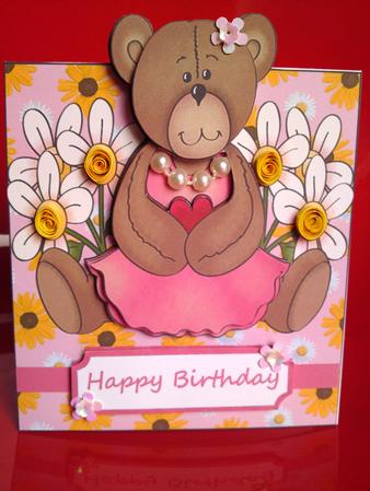 Floral Ted Over the Edge by Cynthia Massey