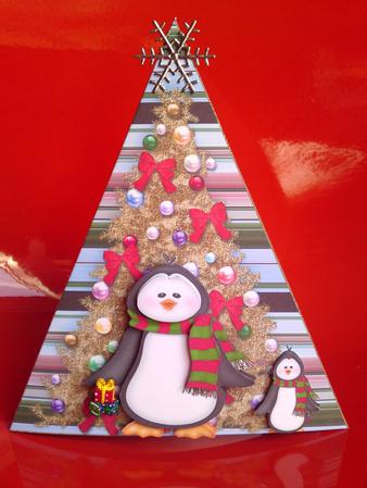 Penguin Wigwam Card by Cynthia Massey