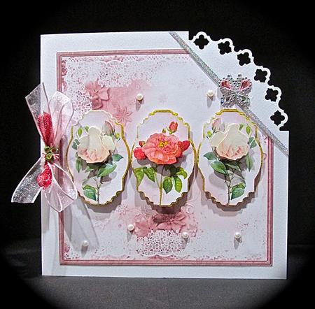Vintage Rose 8x8 Panel Card Mini Kit by Cynthia Massey