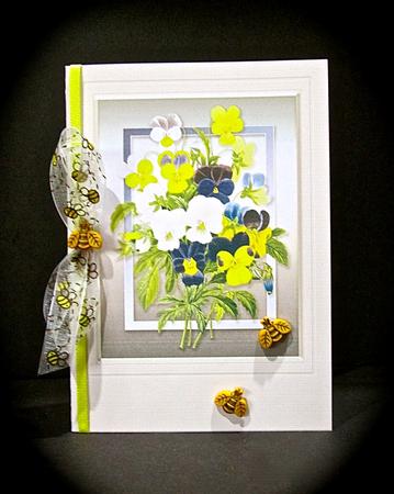 Pansies Quick Card by Cynthia Massey