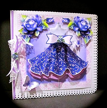 Lilac and Pink Paper Bow Dress by Cynthia Massey