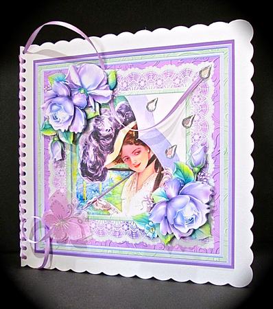 Vintage Lady with Parasol 8x8 Mini Kit & Decoupage by Cynthia Massey