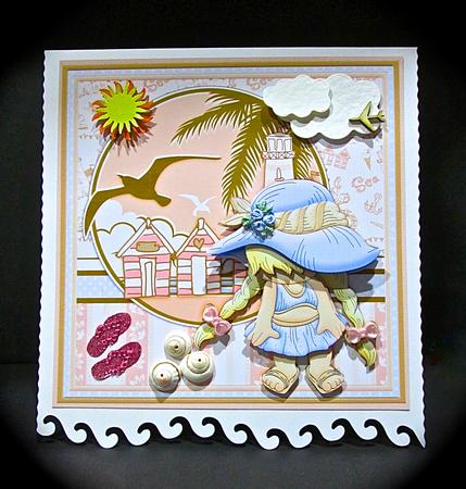 Beach Babe 8x8 Mini Kit & Decoupage by Cynthia Massey