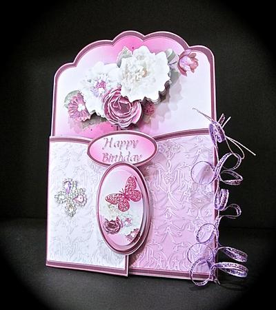 Purple Flower Cluster Gatefold Mini Kit by Cynthia Massey