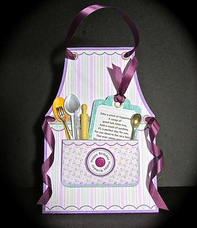 Kitchen Apron 3D Tent Card Mini Kit by Cynthia Massey