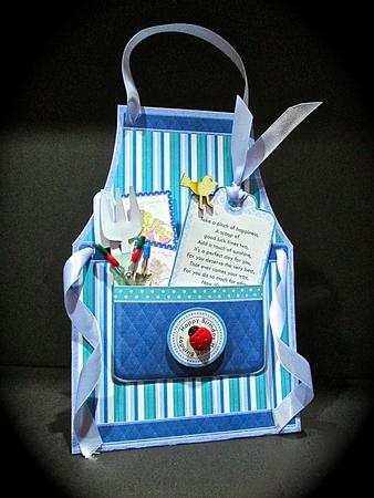 Gardening Apron for Men Tent Card Mini Kit by Cynthia Massey