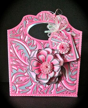 I Love Shoes Tote Bag Pink Pattern by Cynthia Massey