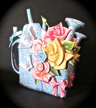 Shabby Chic Watering Can Card Kit by Cynthia Massey
