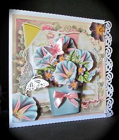 Step Back in Time the Flower Pot Card Front Kit by Cynthia Massey