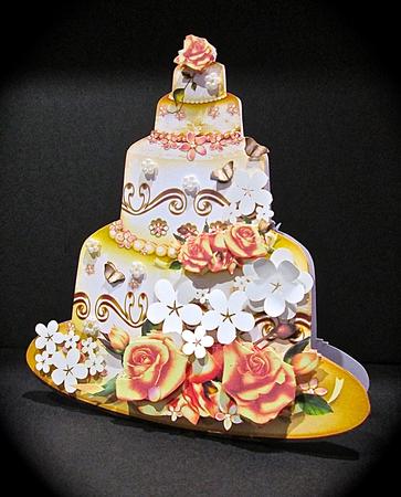 Beautiful Vintage Wedding Cake by Cynthia Massey