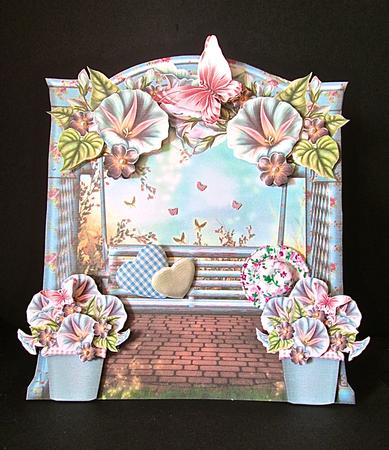 Beautiful Garden Swing Shaped Card Kit by Cynthia Massey
