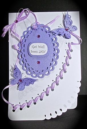 135 Scalloped Edges & Butterfly Card by Cynthia Massey