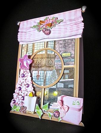 Christmas Windows Stand Alone Kit - Snowy Town Christmas by Cynthia Massey