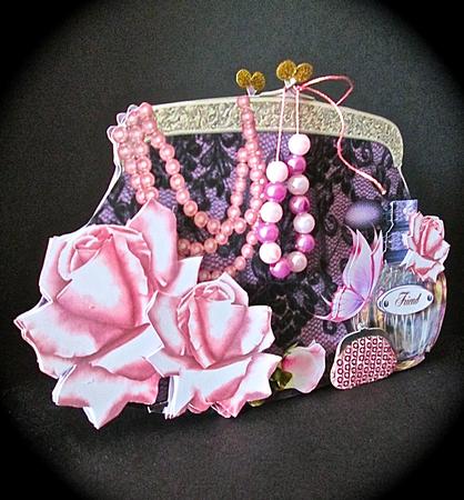 Glam Bag Shaped Card - Purple Haze by Cynthia Massey