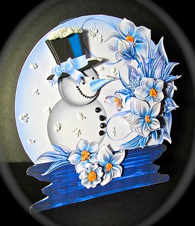 Little Snowman Snow Globe Card Mini Kit by Cynthia Massey