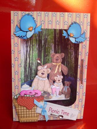 3D Corner Card Kit - Teddy Bear's Picnic by Cynthia Massey