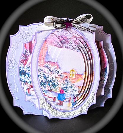 Home for Christmas Double Pop Out Card Kit by Cynthia Massey