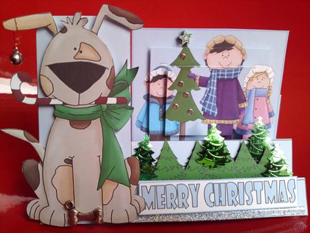 Christmas Fun Side Stepper card by Cynthia Massey
