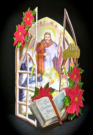 Gothic Window A5 Gatefold Mini-kit - Christmas Story by Cynthia Massey