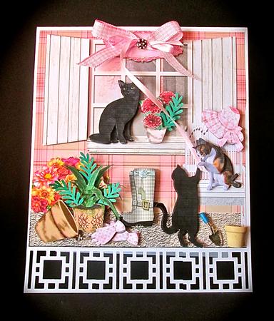 Curious Kittens Card Front Mini Kit by Cynthia Massey