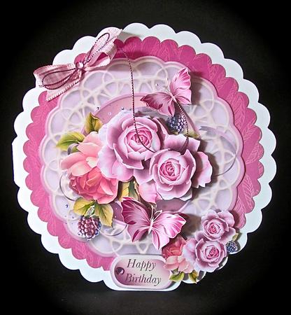 Lilac Roses Medallion Card Mini Kit by Cynthia Massey