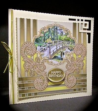 Bridge Over the Stream 8in x 8in Quick Card by Cynthia Massey