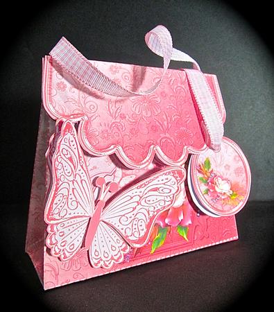 Handbag Gift Box Autumnal Roses and Butterflies by Cynthia Massey