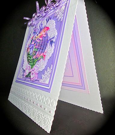 Lilac and Pink Lilies Matching 6in x 6in Insert by Cynthia Massey
