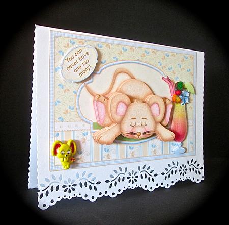 You Can Never Have One Too Many Card Topper & Decoupage by Cynthia Massey
