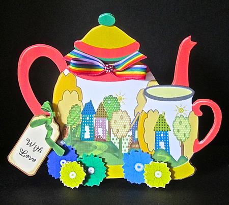 Clarice Shaped Teapot & Mug Mini Card Kit by Cynthia Massey