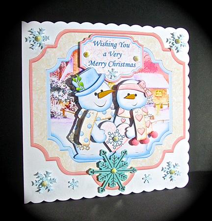 Chilly in Love Christmas Large Easel Card Kit 7.5" by Cynthia Massey