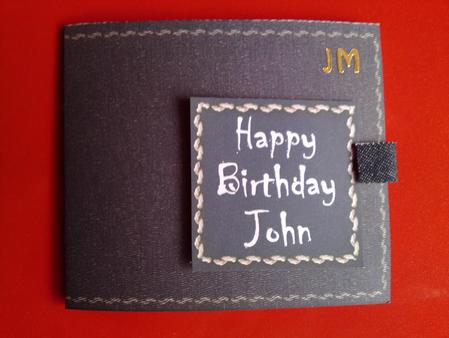 Denim Look Birthday Wallet Card Kit by Cynthia Massey
