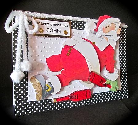 Tired Santa Decoupage Sheet by Cynthia Massey