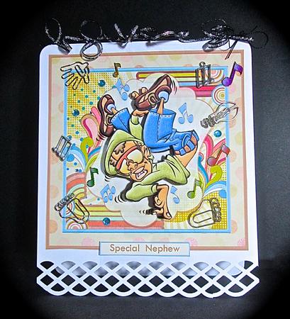 Hip Hop Break Dancer 2 8x8 Mini Kit & Decoupage by Cynthia Massey