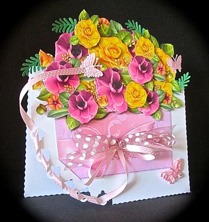 Flower Box Camelias & Butterflies by Cynthia Massey