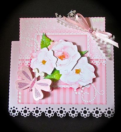8x8 Roses & Pearls a Touch of Elegance Mini Kit 3D Decoupage by Cynthia Massey