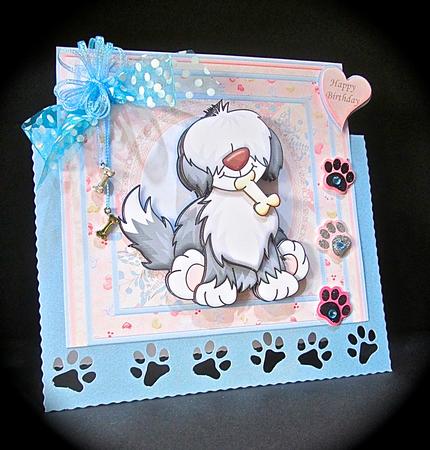 Barking Mad But I Wuv You 8x8 Mini Kit Flowers Optional by Cynthia Massey
