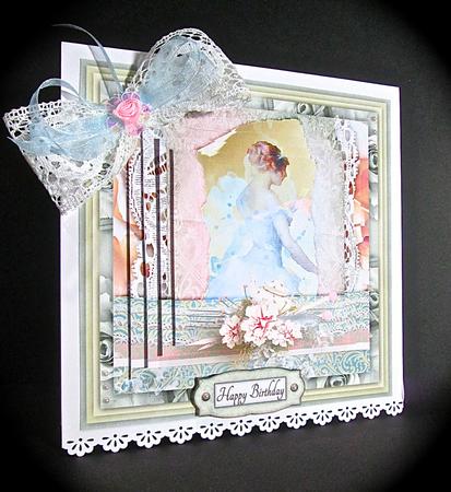 Rose Romance Cardtopper with Inlet 121 by Cynthia Massey