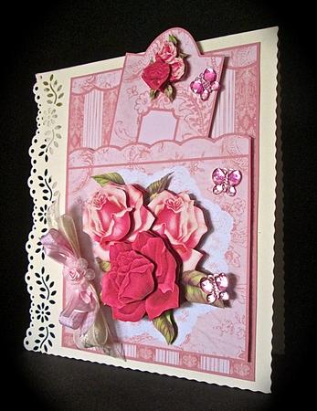 Roses & Lace Pocket Card by Cynthia Massey