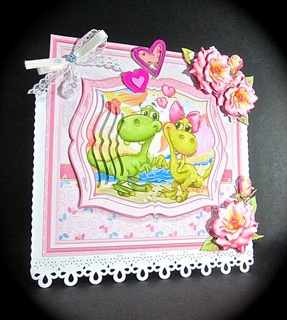 Jurassic Love 8x8 Mini Kit & Decoupage or Pyramage by Cynthia Massey