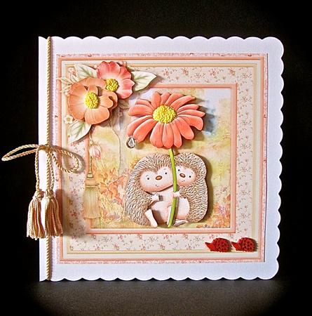 Hedgehog Blossom 8x8 Mini Kit & Decoupage by Cynthia Massey