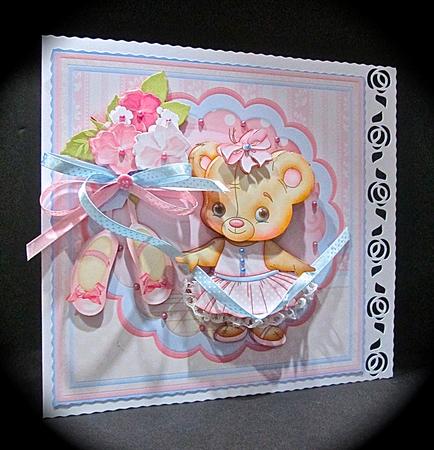 Ballerina Bear 8x8 Mini Kit & Decoupage with Ages by Cynthia Massey