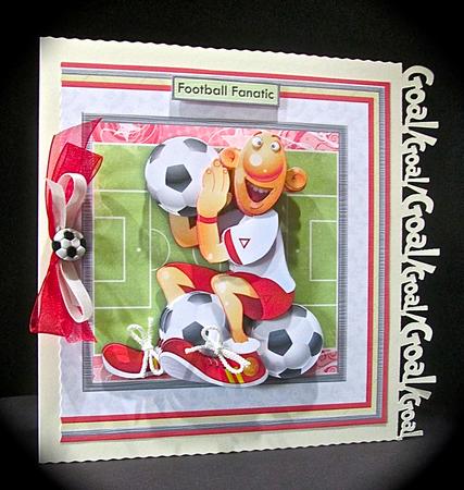 Football Fanatic Red 8x8 Mini Kit & Decoupage for Men by Cynthia Massey