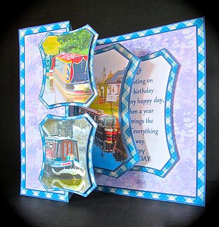Fold Back Pop-up Canal Barges by Cynthia Massey