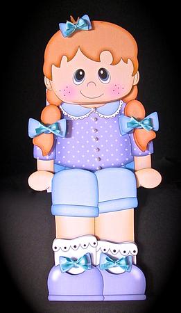 3D on the Shelf Card Kit - Little Girl Laura by Cynthia Massey